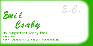 emil csaby business card